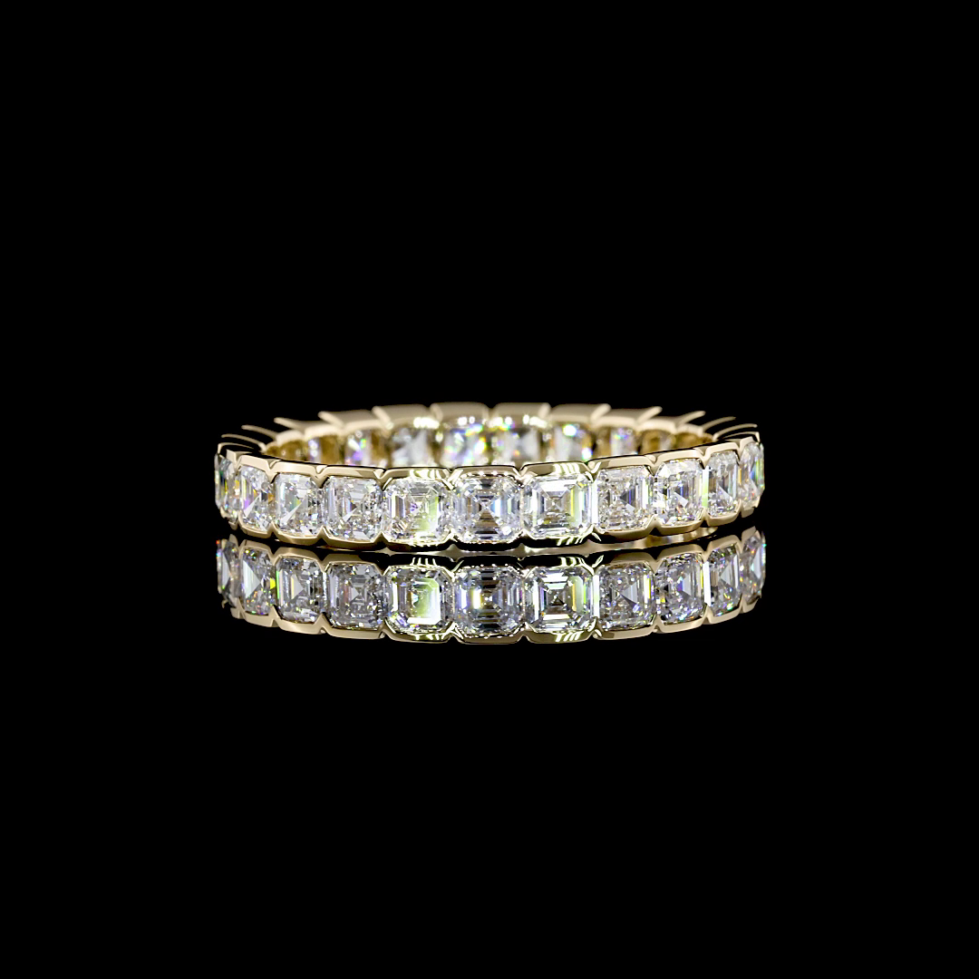 2ctw Half Bezel Asscher Eternity Band