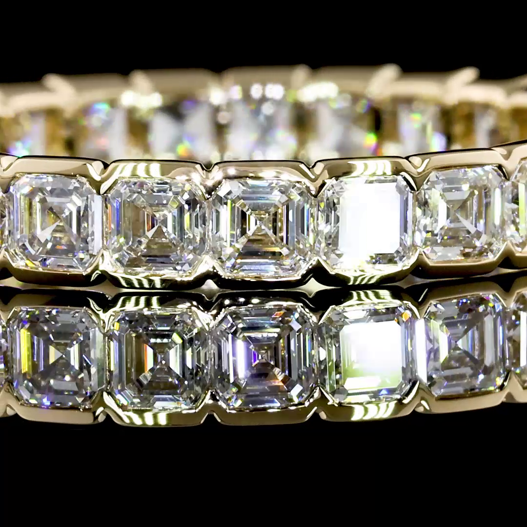 2ctw Half Bezel Asscher Eternity Band