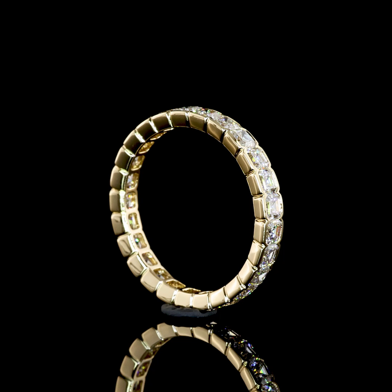 2ctw Half Bezel Asscher Eternity Band