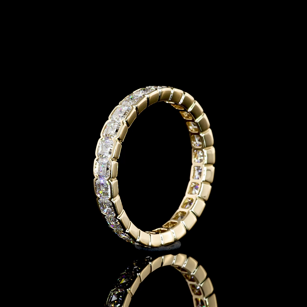 2ctw Half Bezel Asscher Eternity Band