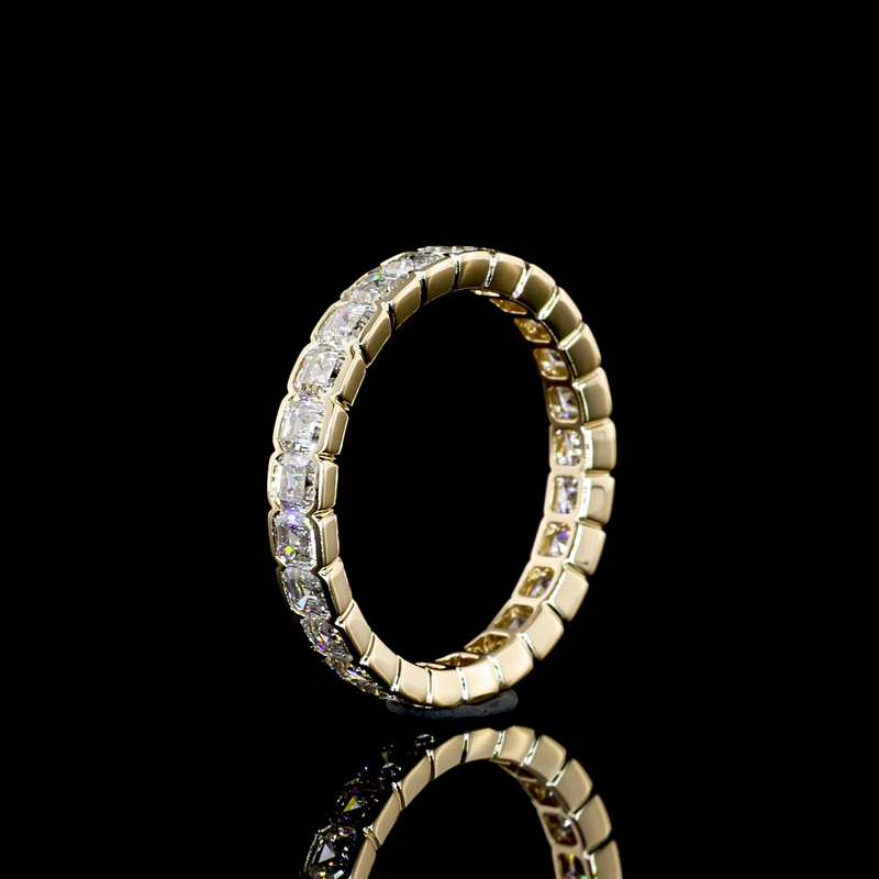 2ctw Half Bezel Asscher Eternity Band