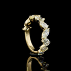 2ctw Mixed Shape Inclined Prong Diamond 3/4 Eternity Band