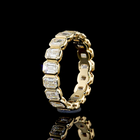 3ctw Emerald Bezel Diamond Eternity Band