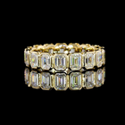 3ctw Emerald Bezel Diamond Eternity Band