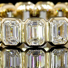 3ctw Emerald Bezel Diamond Eternity Band