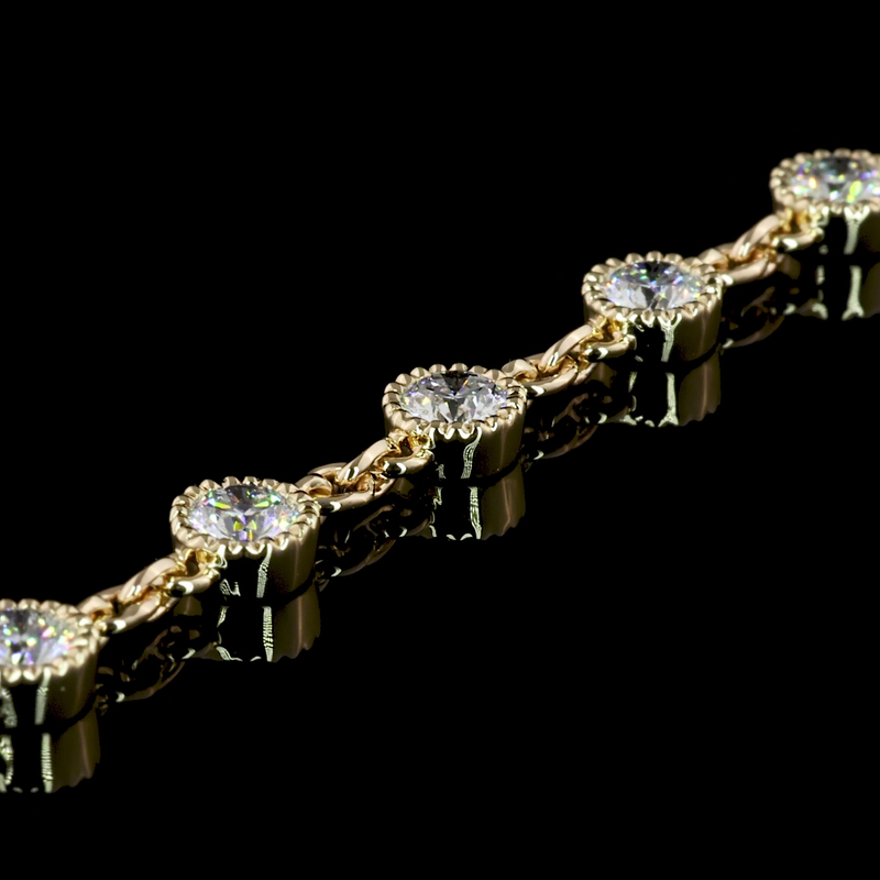 5ctw Bezel Round Station Necklace