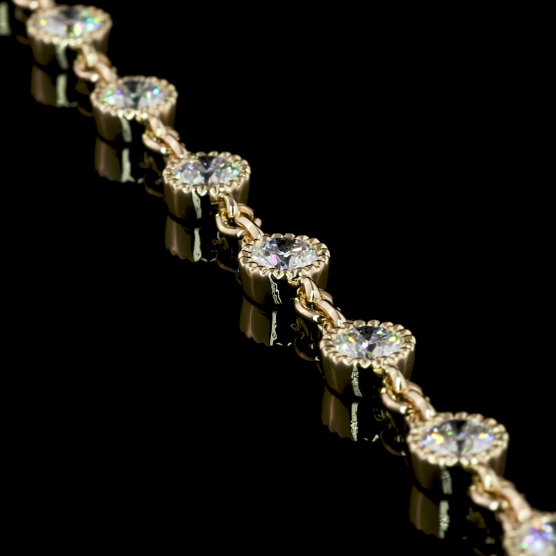 5ctw Bezel Round Station Necklace