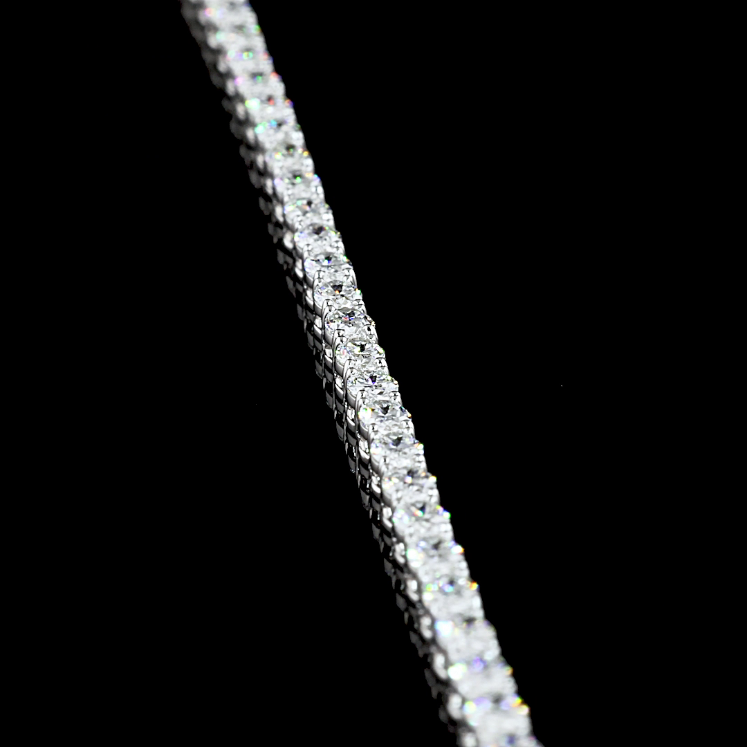 7ctw Prong East West Oval Tennis Necklace