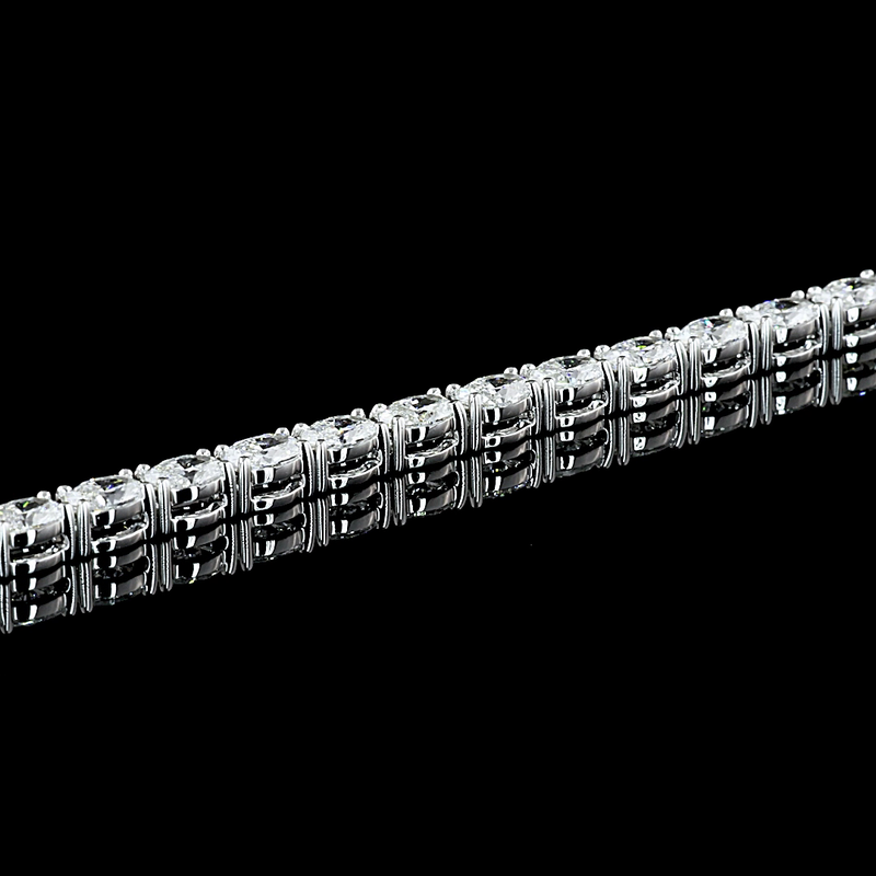 7ctw Prong East West Oval Tennis Necklace