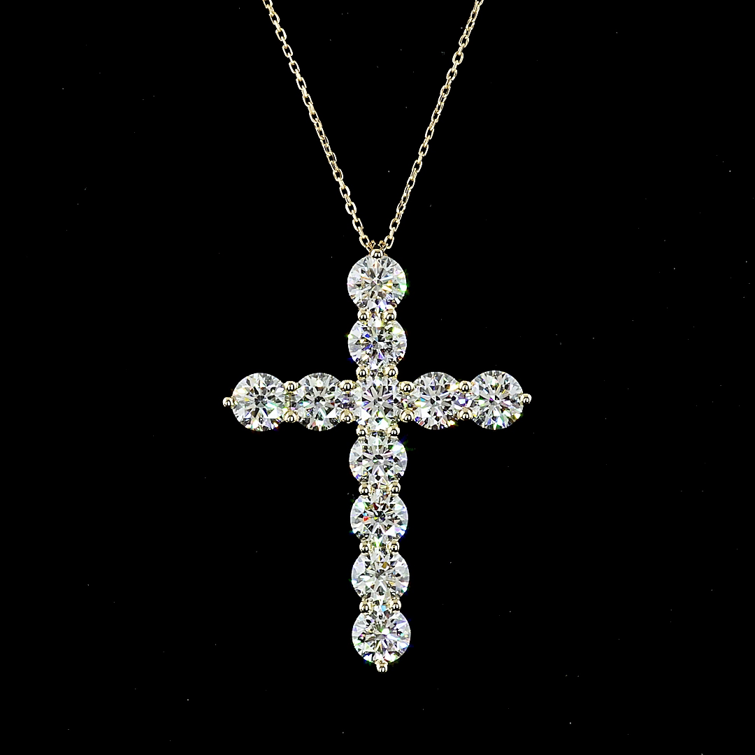 5ctw Prong Round Symbol Pendant