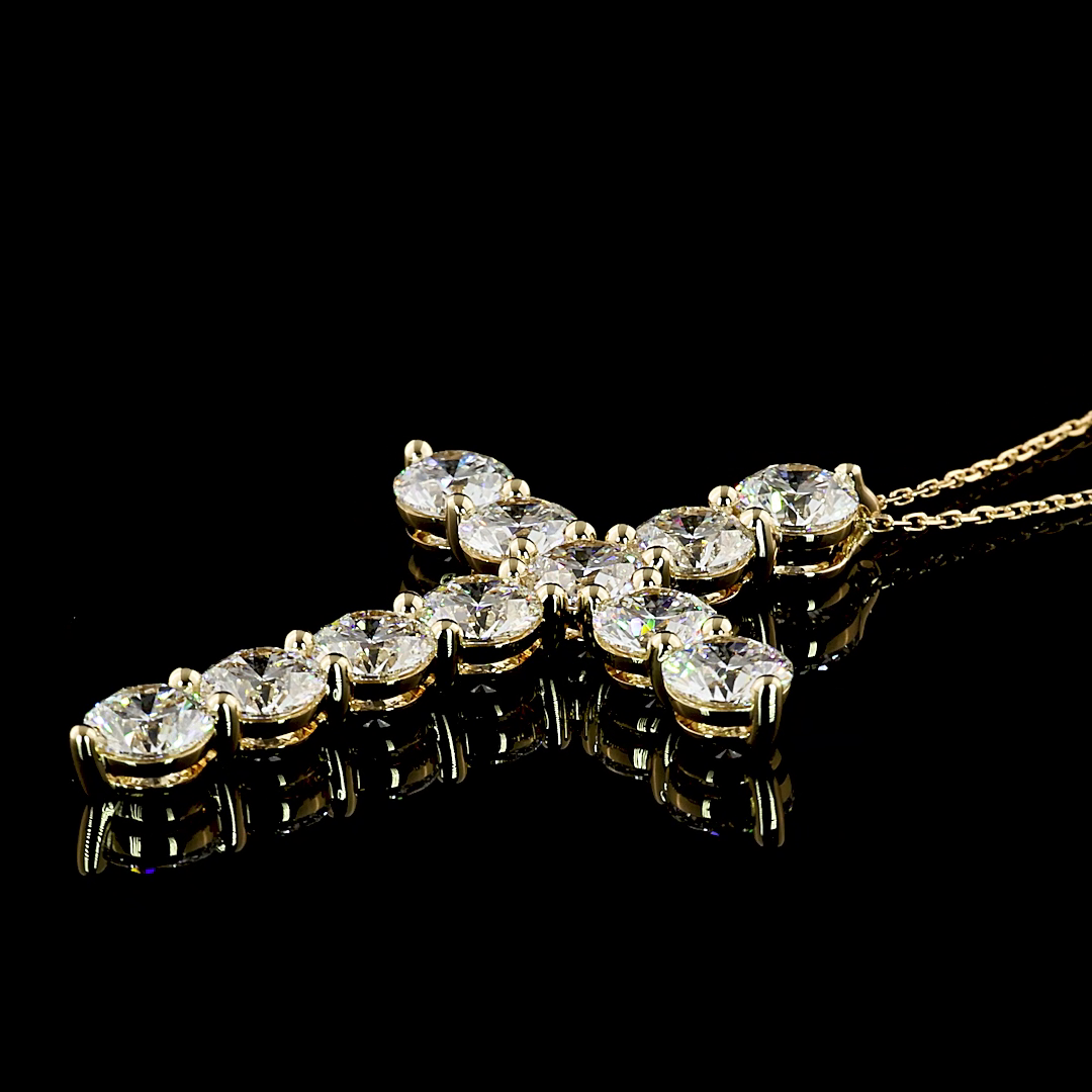 5ctw Prong Round Symbol Pendant