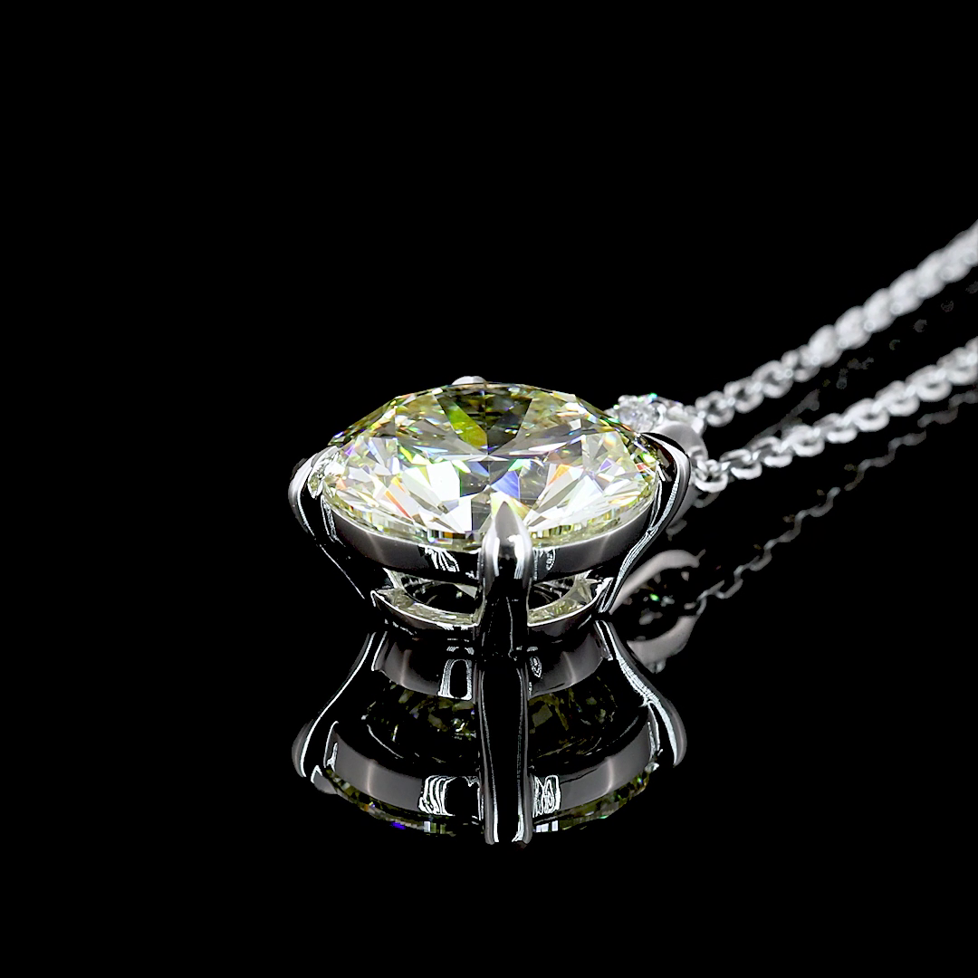 2-3/4ctw Prong Round Pendant Pendant
