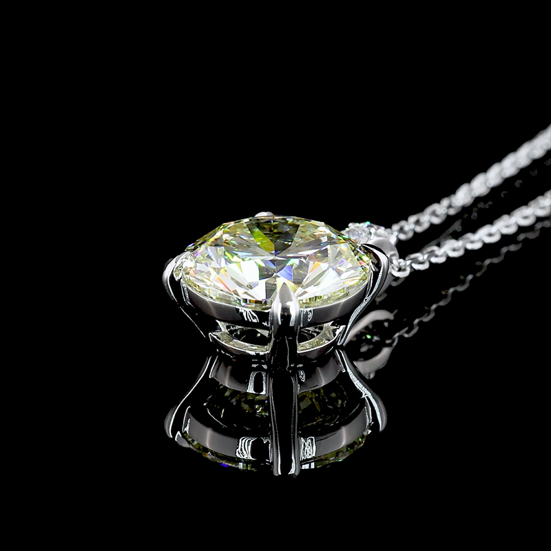 2-3/4ctw Prong Round Pendant Pendant