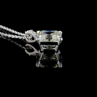 2-3/4ctw Prong Asscher & Round Pendant