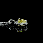 1-1/4ctw Prong Heart & Round Halo Pendant