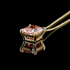 3-1/2ctw Prong East West Cushion Solitaire Pendant