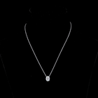 1-1/2ctw Bezel East West Oval Solitaire Pendant