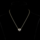 5ctw Bezel East West Heart Solitaire Pendant