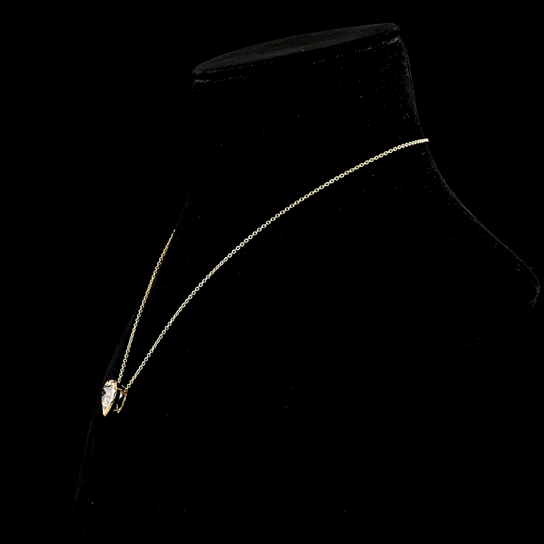 5ctw Bezel East West Heart Solitaire Pendant