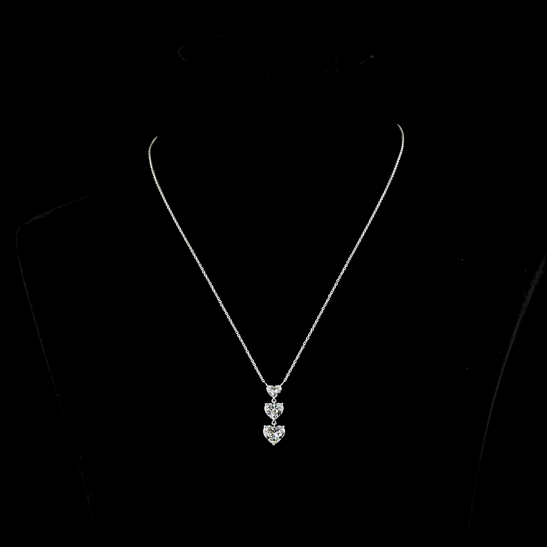 3ctw Prong East West Heart Pendant Pendant