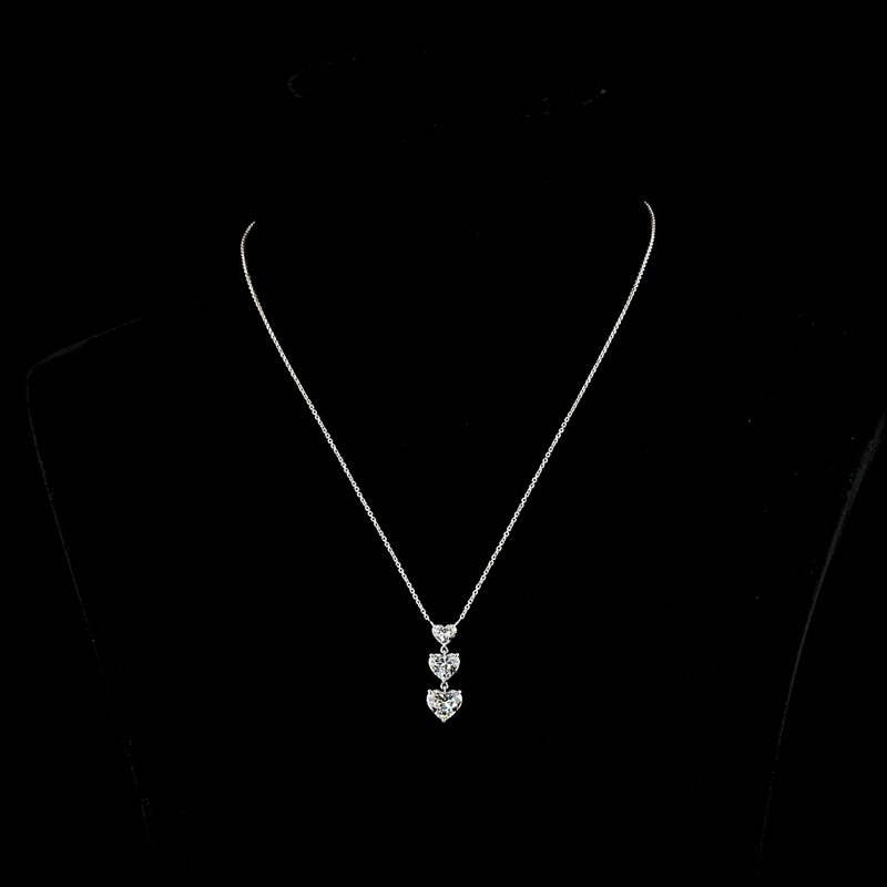 3ctw Prong East West Heart Pendant