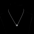 3ctw Bezel Asscher Solitaire Pendant