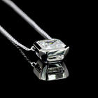 3ctw Bezel Asscher Solitaire Pendant
