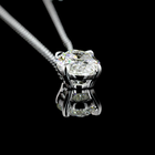 2-3/4ctw Prong Oval Solitaire Pendant