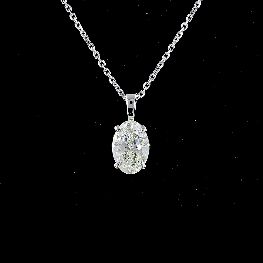 1ctw Prong Oval Solitaire Pendant