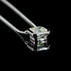 1-1/4ctw Bezel Asscher Solitaire Pendant