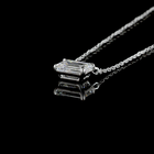 1ctw Prong East West Emerald Solitaire Pendant