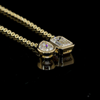 3ctw Bezel Emerald & Pear Toi et Moi Pendant