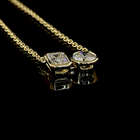 2-1/4ctw Bezel Emerald & Round Toi et Moi Pendant