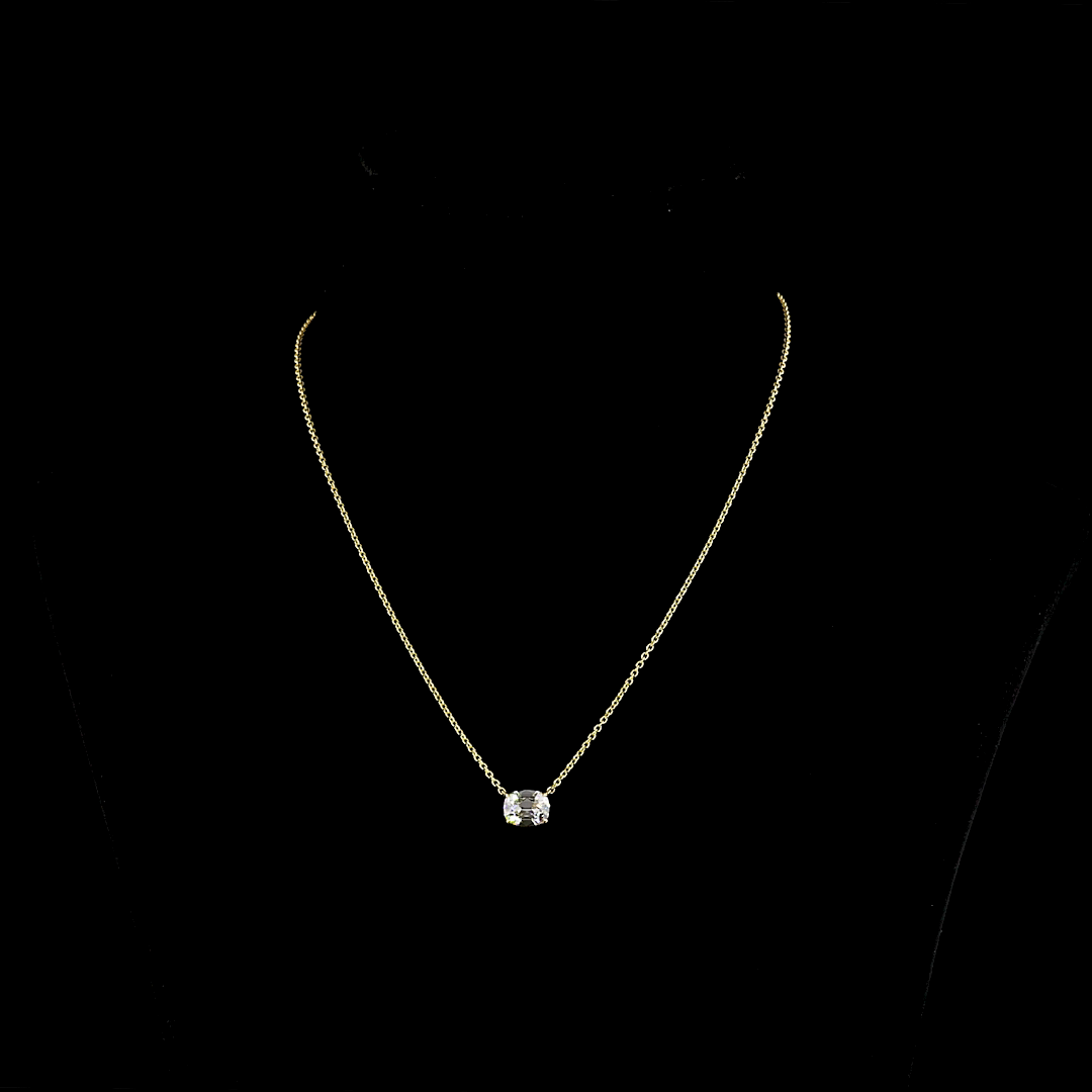 2ctw Prong East West Cushion Solitaire Pendant