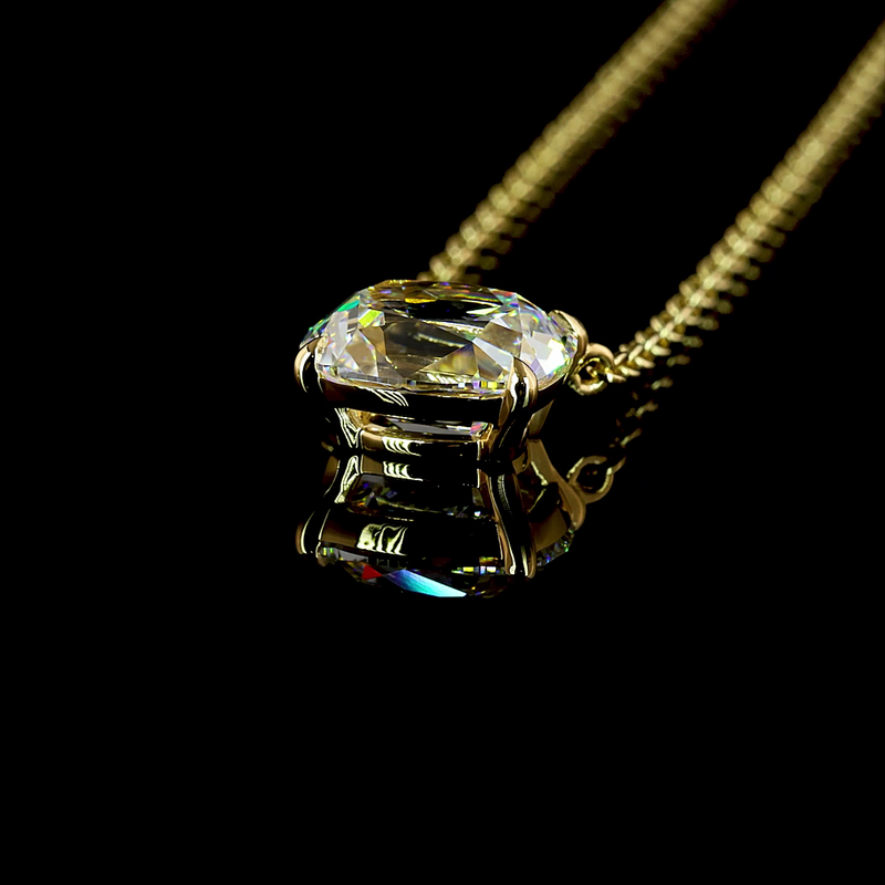 2ctw Prong East West Cushion Solitaire Pendant