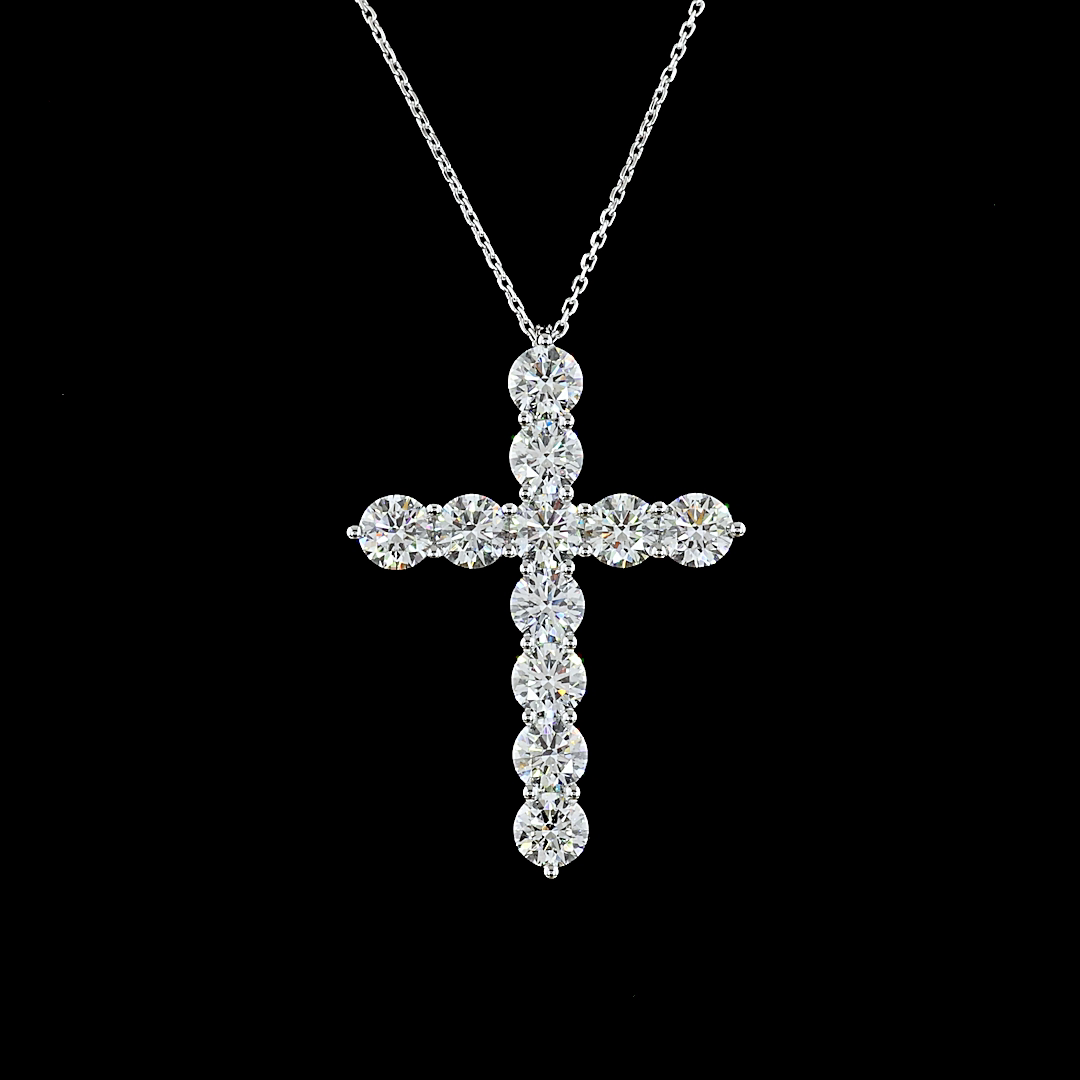 5ctw Prong Round Symbol Pendant