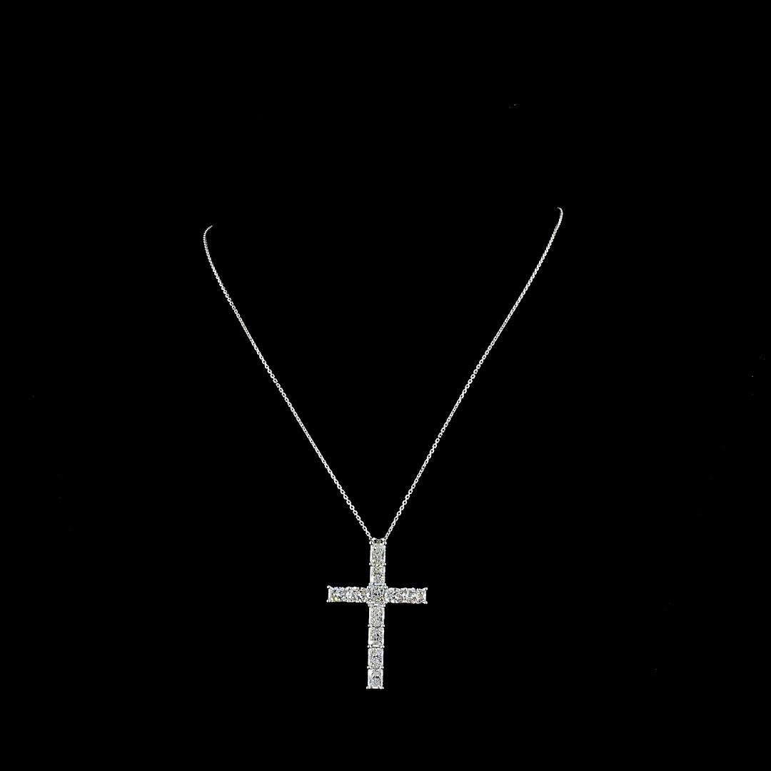 5ctw Prong Radiant Symbol Pendant