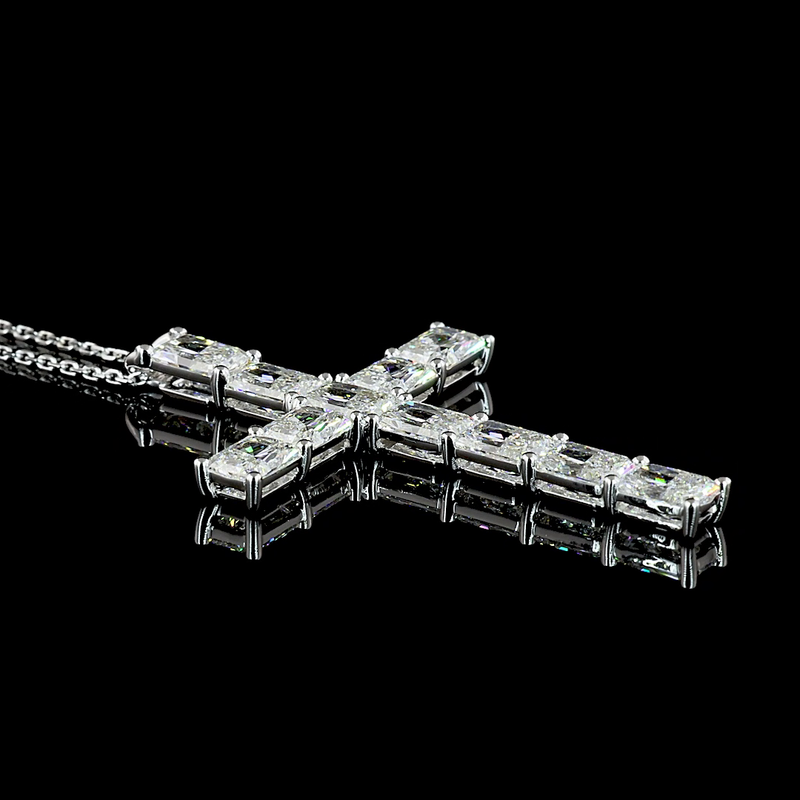 5ctw Prong Radiant Symbol Pendant