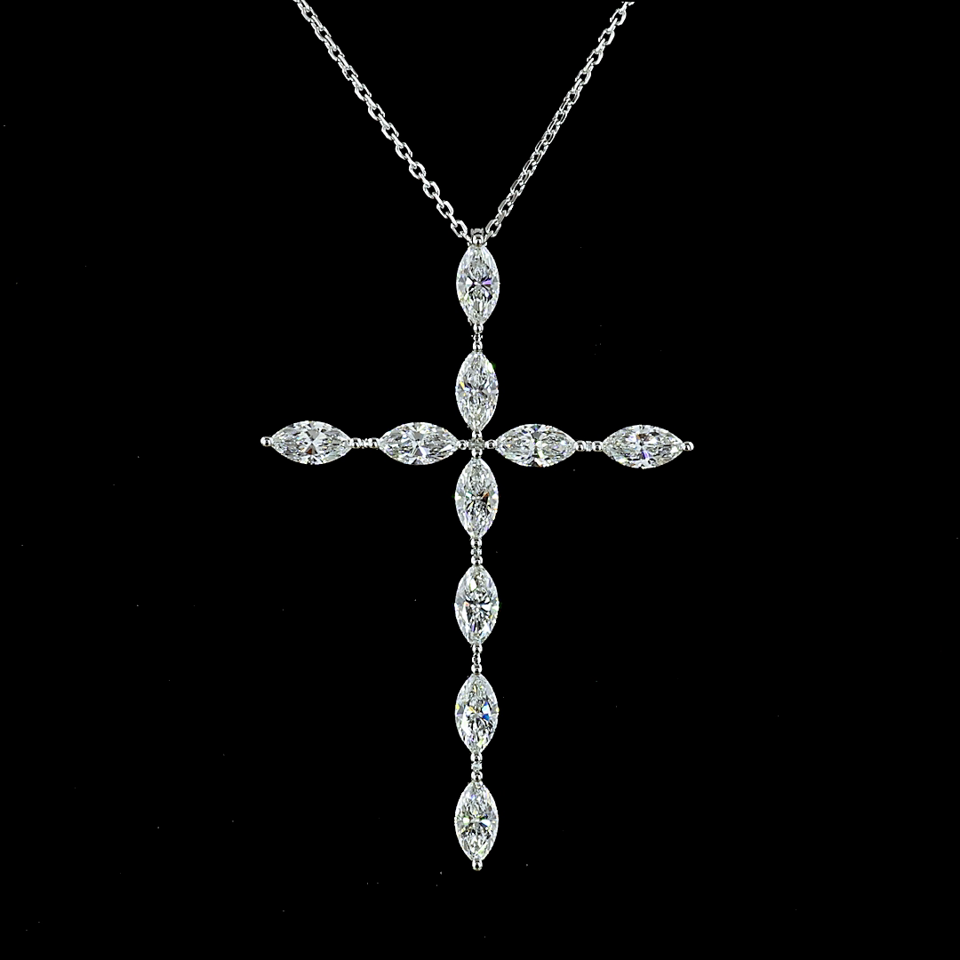 2ctw Prong Marquise Symbol Pendant
