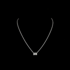 1-1/2ctw Bezel East West Radiant Solitaire Pendant