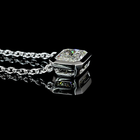 1-1/2ctw Bezel East West Radiant Solitaire Pendant