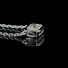 1-1/2ctw Bezel East West Radiant Solitaire Pendant