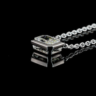 1-1/2ctw Bezel East West Radiant Solitaire Pendant