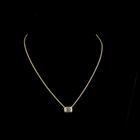 1-3/4ctw Bezel East West Emerald Solitaire Pendant