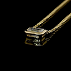 1-3/4ctw Bezel East West Emerald Solitaire Pendant