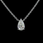 1-1/2ctw Prong Pear Solitaire Pendant