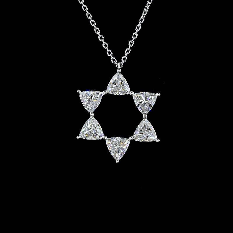 1-3/4ctw Prong Triangle Pendant