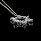 1-3/4ctw Prong Triangle Pendant