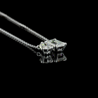 1-1/2ctw Prong Emerald & Pear Toi et Moi Pendant
