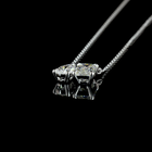 1-1/2ctw Prong Emerald & Pear Toi et Moi Pendant